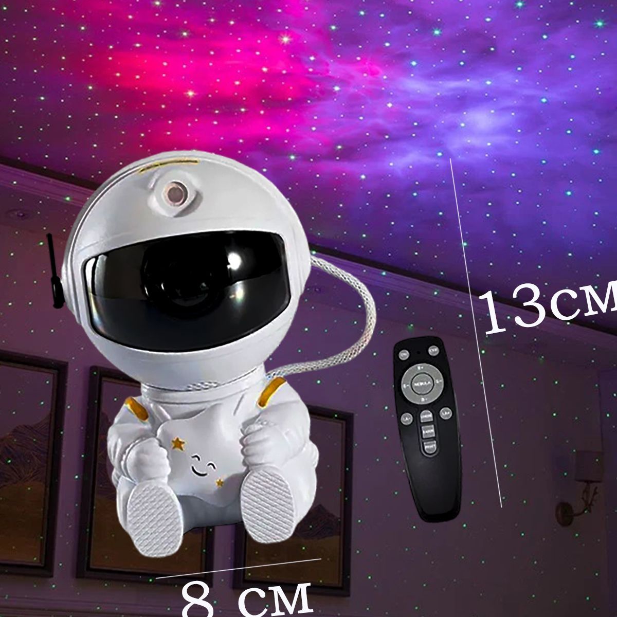 Купить Ночник проектор звездного неба, космонавт лазерный проектор ...