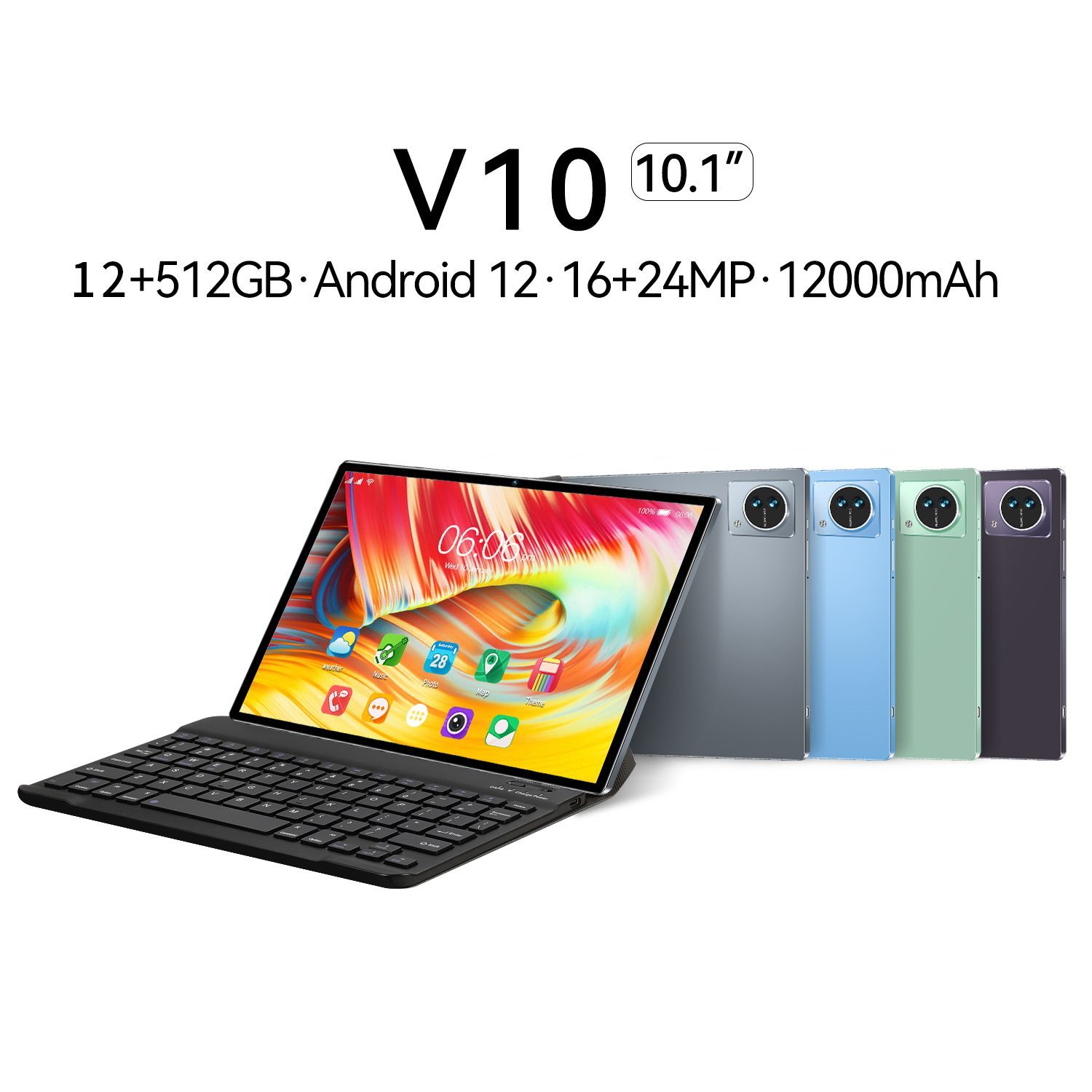 Купить Планшет Tab V10 10.1", 512 GB По Низкой Цене: Отзывы, Фото.