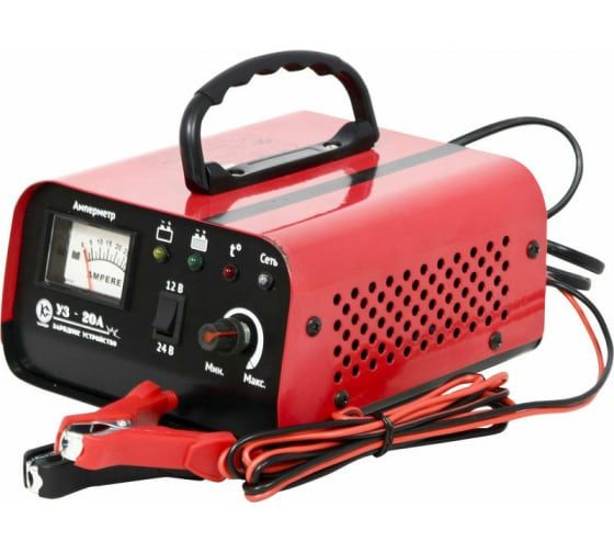 Зарядное устройство Калибр УЗ-20А (220В, 12/24В, автоматическая зарядка ...