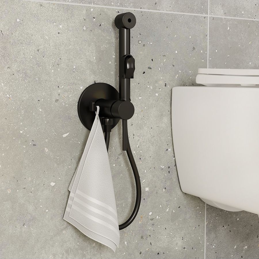 Гигиенический душ со смесителем, IDDIS, черный матовый, Axes, 003BLR0i08  #1