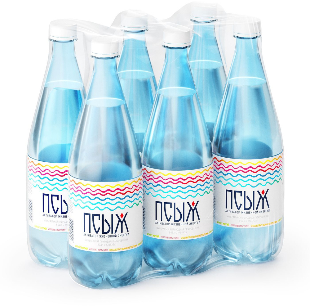 Псыж Вода Питьевая Газированная 1000мл. 6шт - купить с доставкой по ...