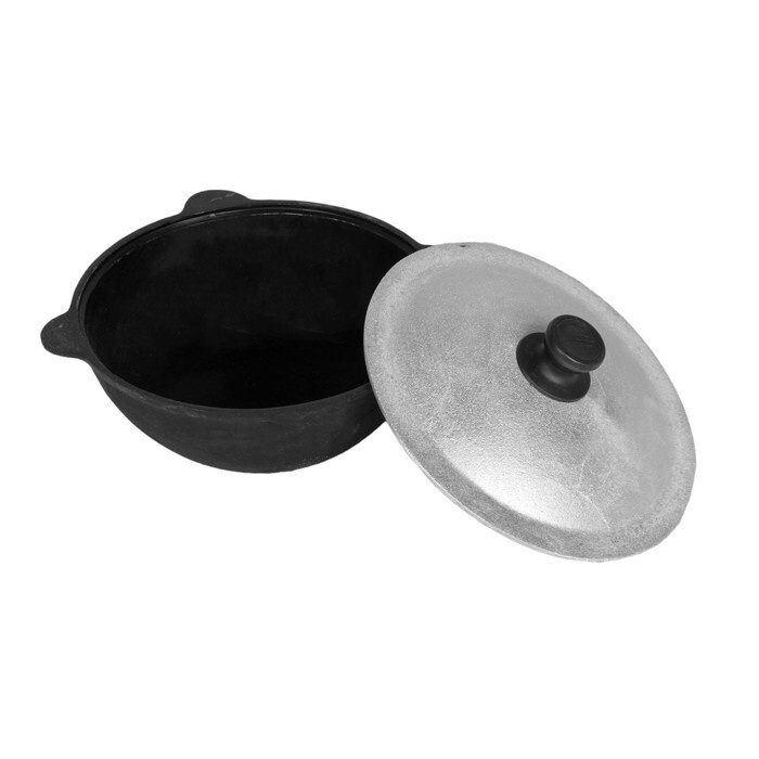 Казан с крышкой, 6 л, плоское дно - купить по выгодной цене в интернет ...