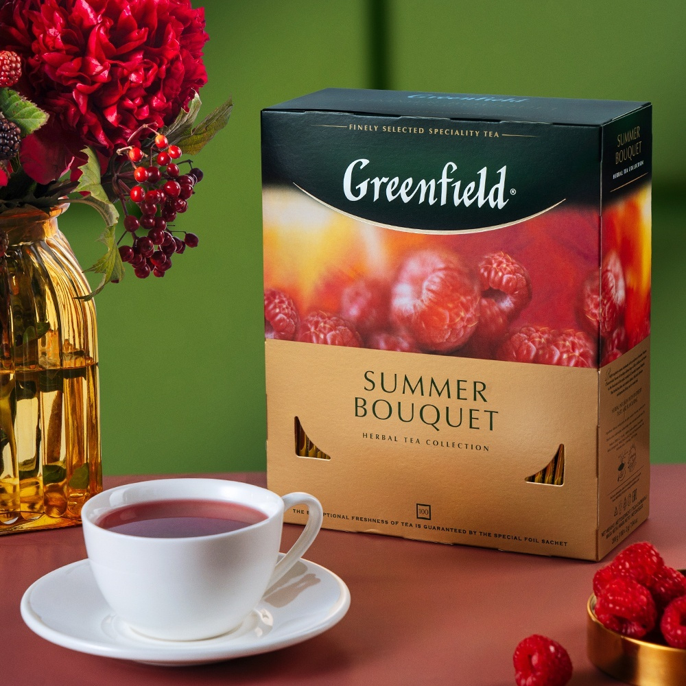 Чай в пакетиках травяной Greenfield Summer Bouquet 100 пакетиков ...