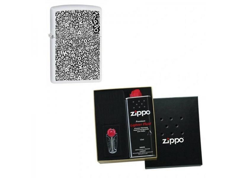 Набор зажигалка ZIPPO Classic 49213 в подарочной упаковке + топливо и кремни  #1