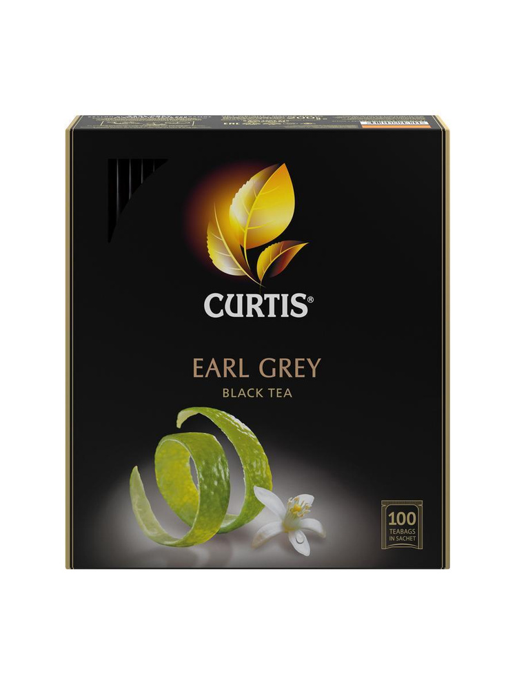 Чай Curtis "Earl Grey" черный ароматизированный мелкий лист 100 сашет ...