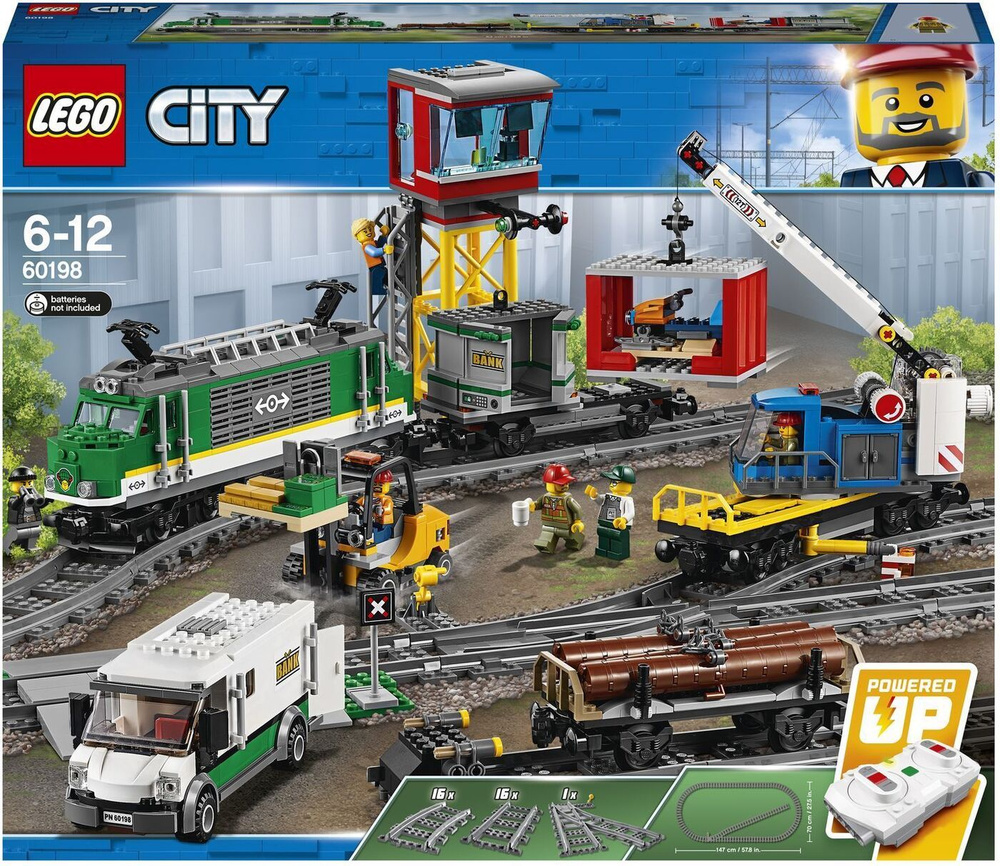 Конструктор LEGO City Trains Товарный поезд, 1226 деталей, 6+, 60198 #1