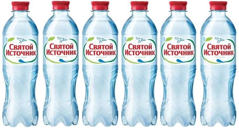 Вода ГАЗИРОВАННАЯ питьевая СВЯТОЙ ИСТОЧНИК, 0,5 л, пластиковая бутылка (6 штук)  #1