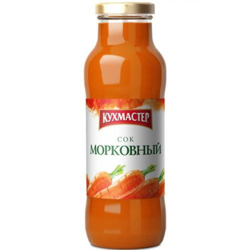 Сок морковный Кухмастер прямого отжима с мякотью, 0.68 л #1
