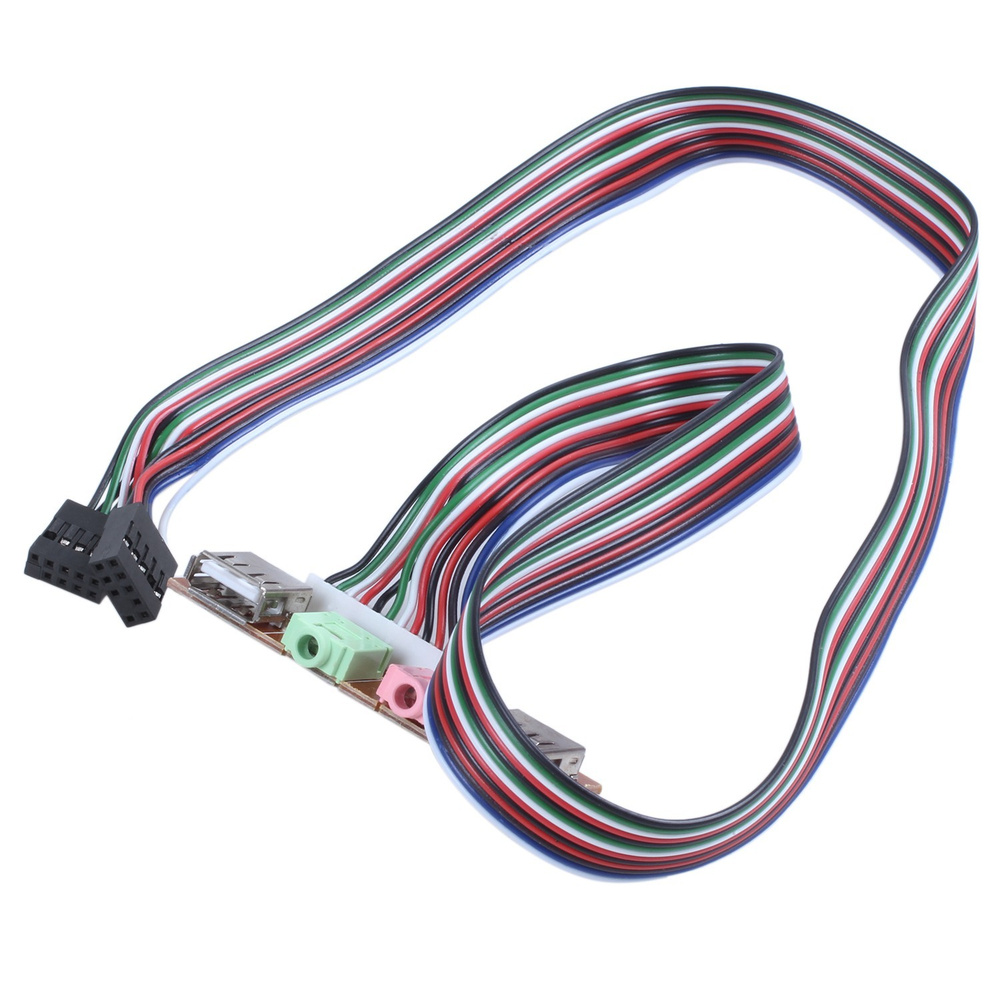 ПК Компьютер USB-порт o set Разъем для кабеля микрофона Передняя панель ...