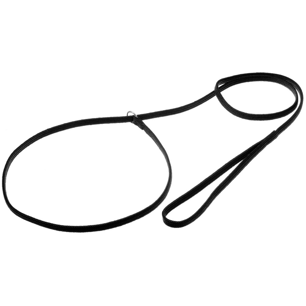 Поводок-удавка с кольцом (лента-чулок) 7мм*120см (ЧЁРНЫЙ) - купить с ...