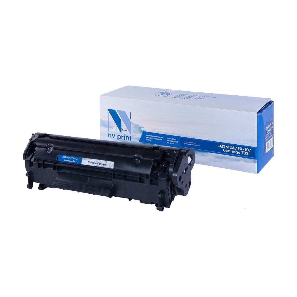 Картридж NV Print Q2612A/FX-10/Cartridge 703 чёрный, для лазерного принтера, совместимый  #1
