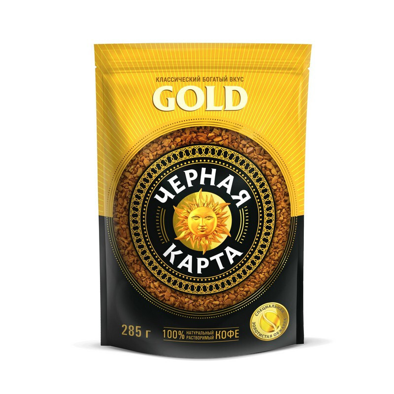 Кофе Черная Карта Gold раств., 285г #1