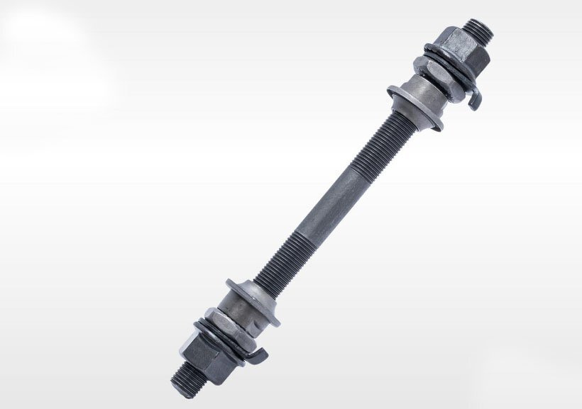 Ось для втулки Ось переднего колеса, "МТВ", 3/8*140, черная, конуса с ...