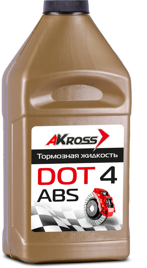 Тормозная жидкость AKROSS DOT-4 455г. (золото) #1