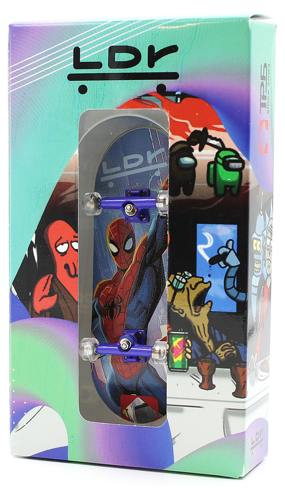 Фингерборд П10 Wide LDR 32мм Человек Паук / пальчиковый скейт ...