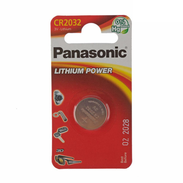 Элемент питания литиевый Panasonic Lithium Power CR2032 / 3В / 3V / в ...