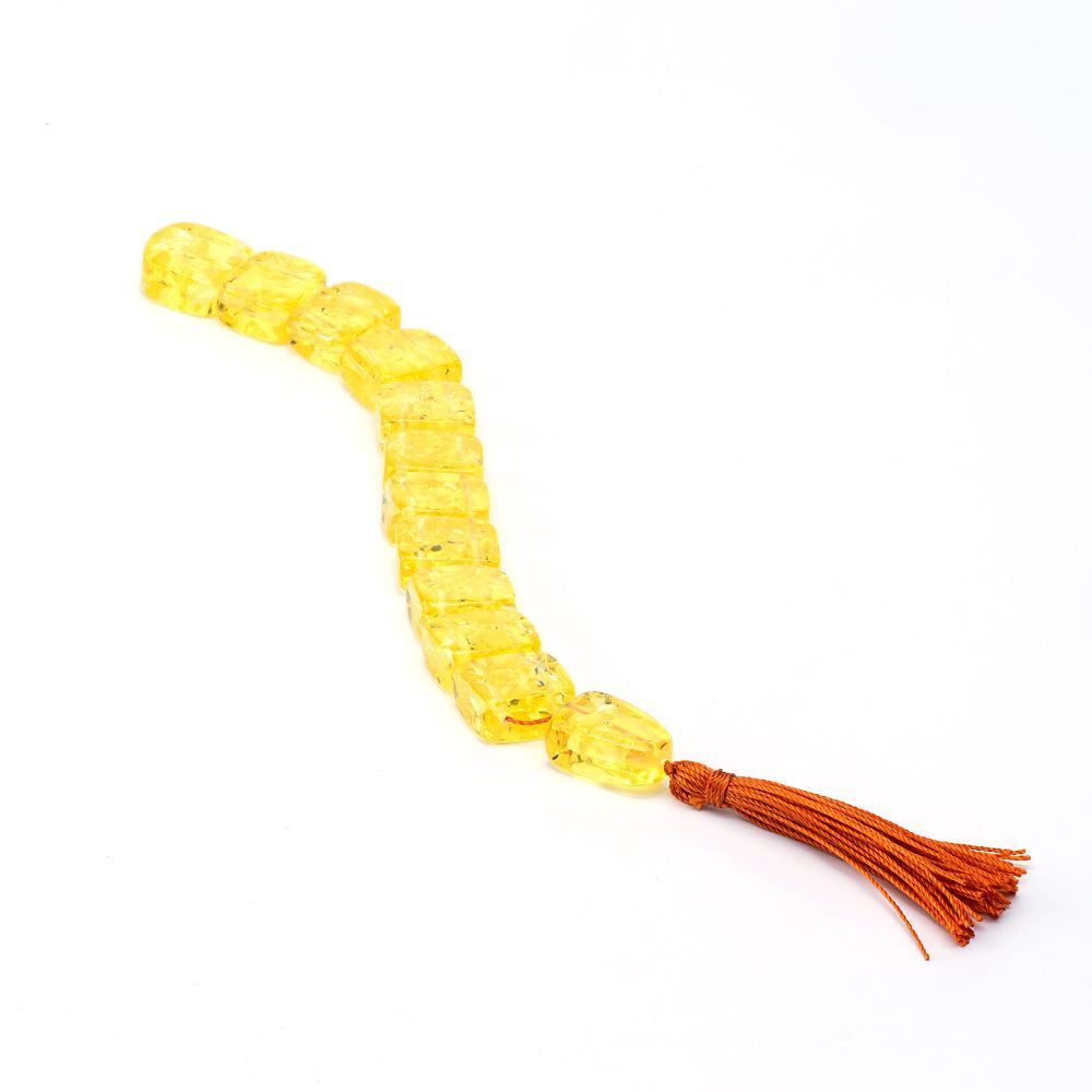 Перекидные четки-болтухи из лимонного янтаря с кистью - купить с ...