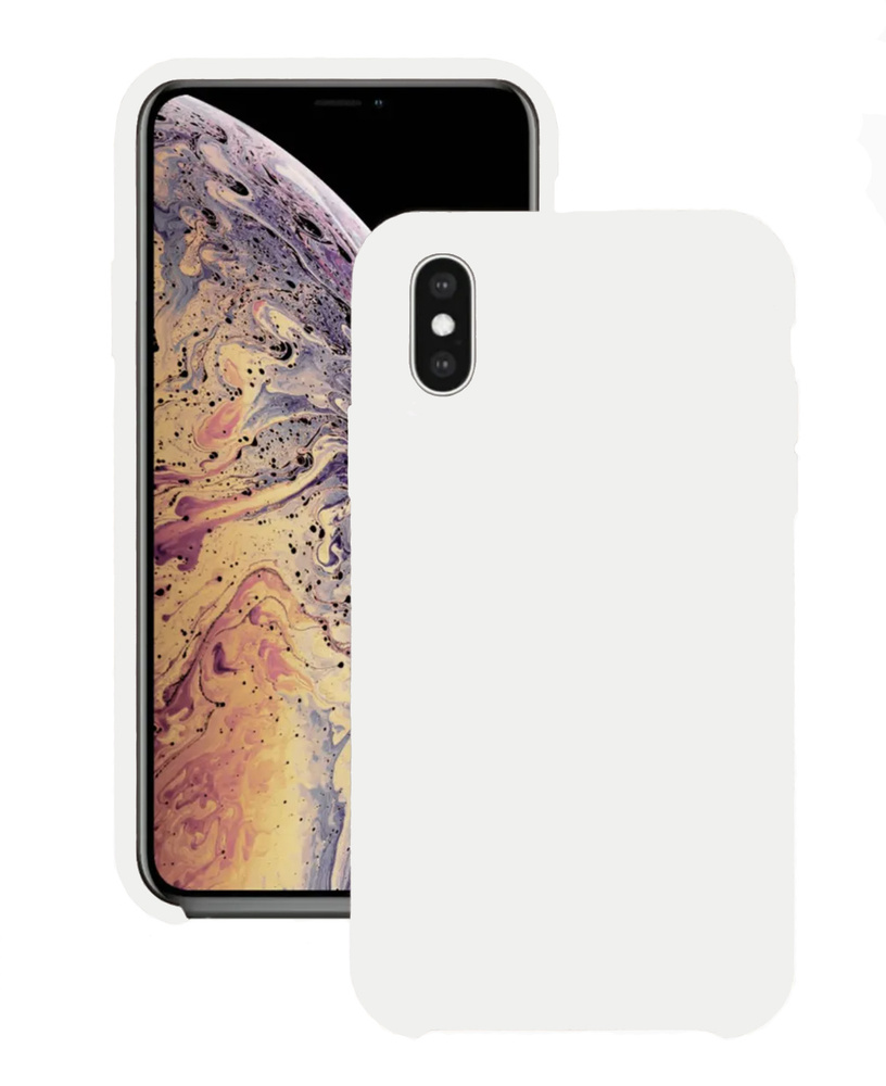 Силиконовый чехол для iPhone X XS / Apple Silicone Case DF на Айфон Х, XC с  бархатистым покрытием внутри, Белый - купить с доставкой по выгодным ценам  в интернет-магазине OZON (225148464)