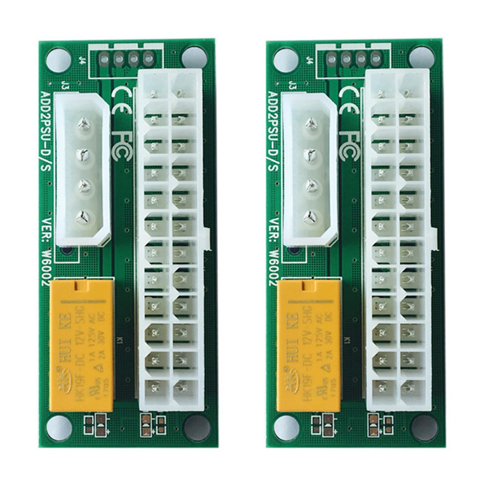 шт. адаптер с двумя блоками питания ATX 24-контактный на 4-контактную ...