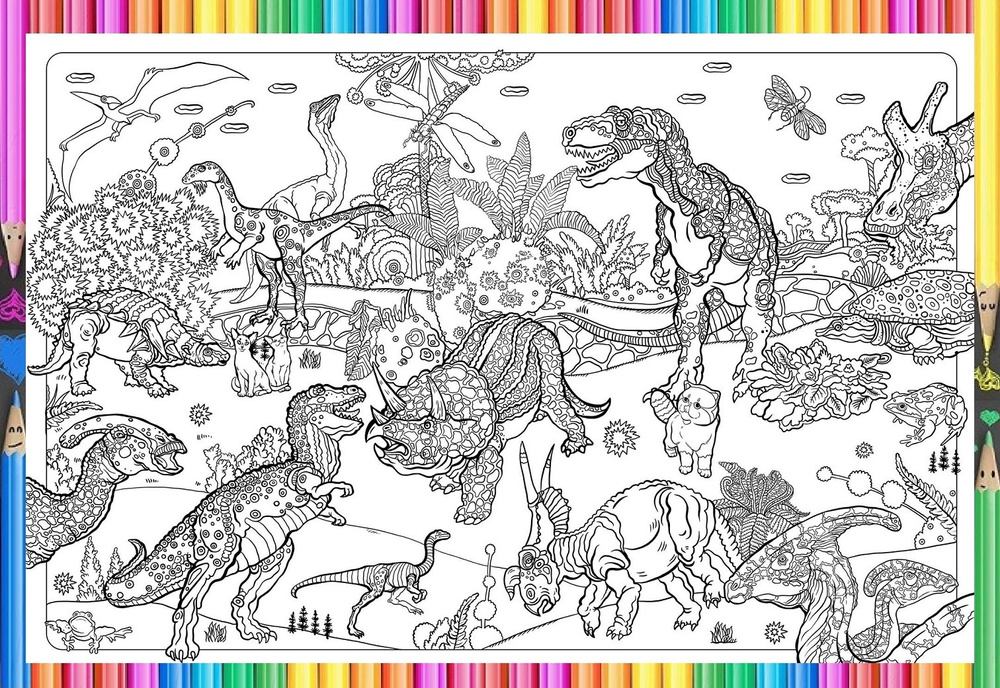 Динозавры Раскраски для мальчиков
