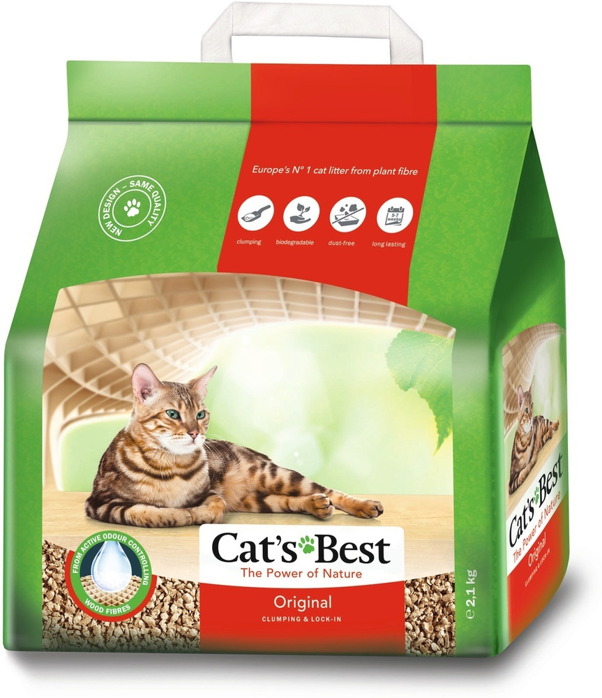 Cat's Best Наполнитель Древесный Комкующийся Древесный 2100г. - купить ...