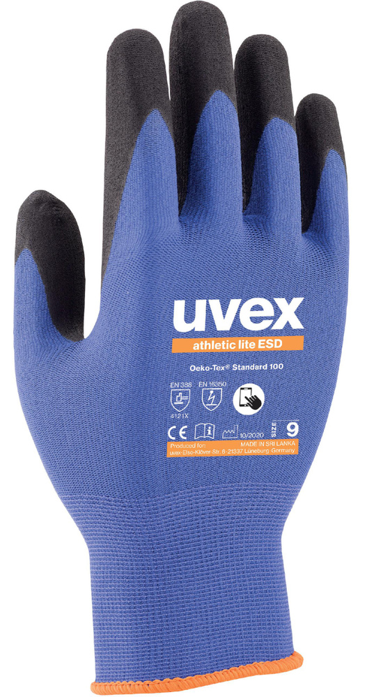 Защитные рабочие перчатки UVEX Атлетик лайт для сборочных работ ...