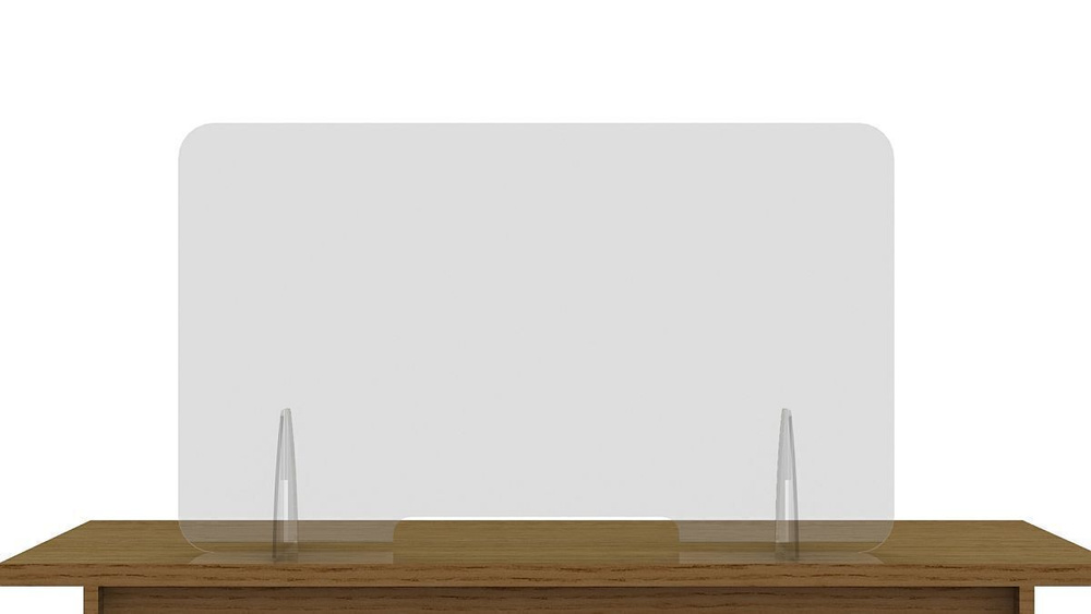 Защитный экран для офиса 90х60 см, Быстросъемное крепление ...