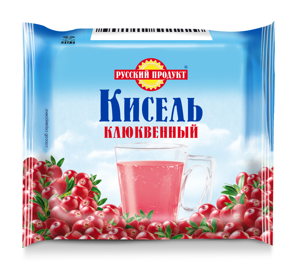 Кисель брикет Клюквенный 190 гр x 5 упаковок в коробке, Русский Продукт ...