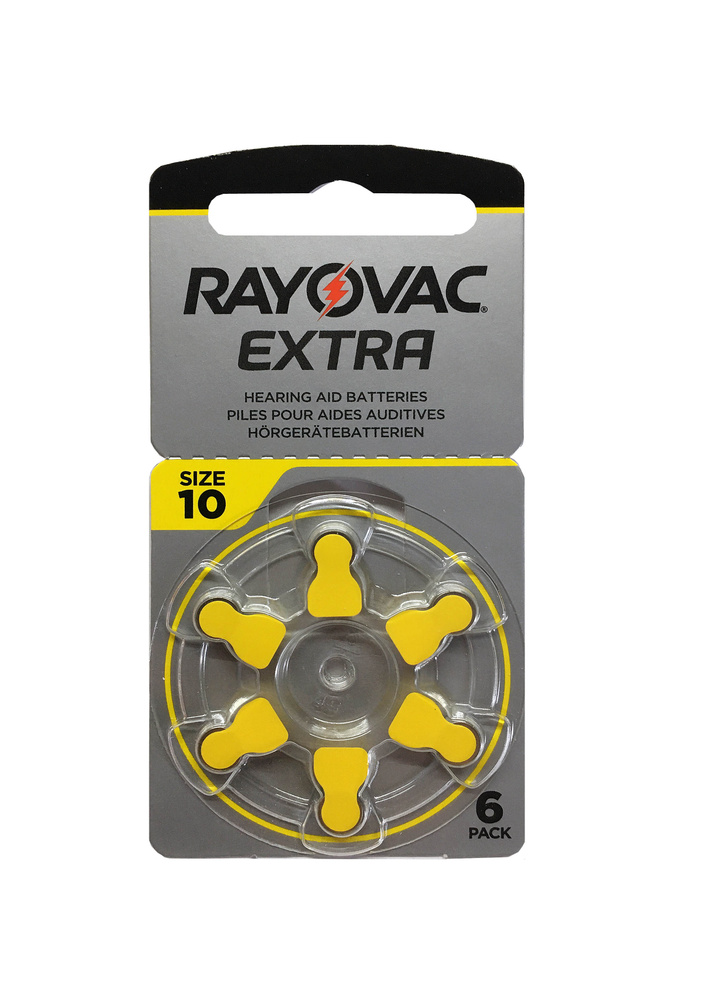 Батарейки для слухового аппарата RAYOVAC EXTRA ZA10/PR70 1.4В 6шт #1