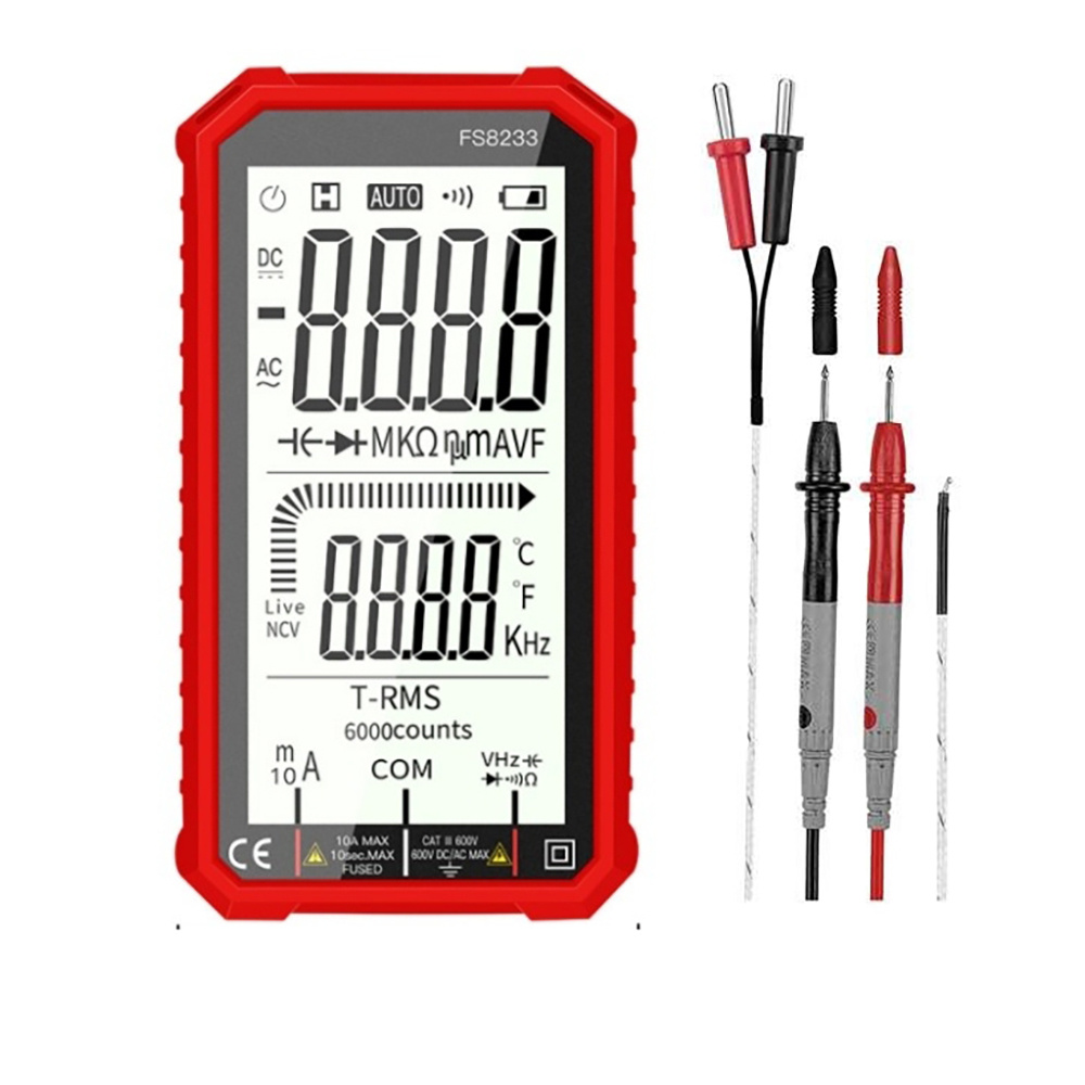 Цифровой мультиметр Teer, 6000 отсчетов TRMS, ампервольтметр с ...