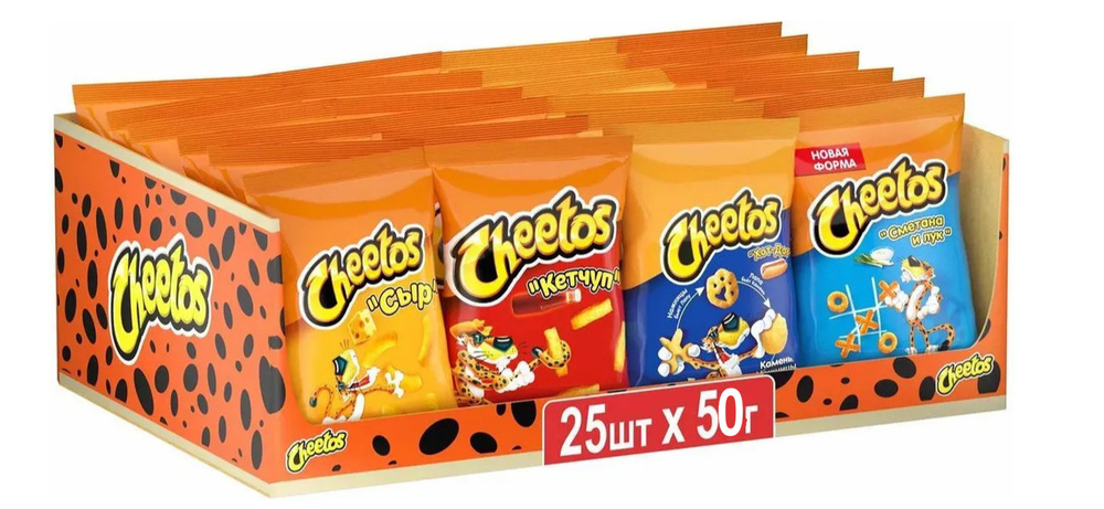 Снеки Cheetos Читос Ассорти, кукурузные, 50 г х 25 шт - купить с ...