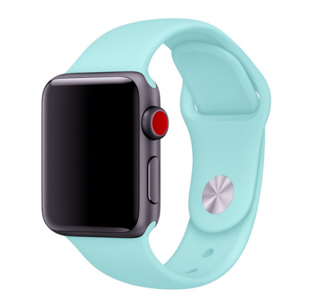 Ремешок для Apple Watch, силиконовый 38/40 мм / Ремешок для смарт часов (мятный)  #1