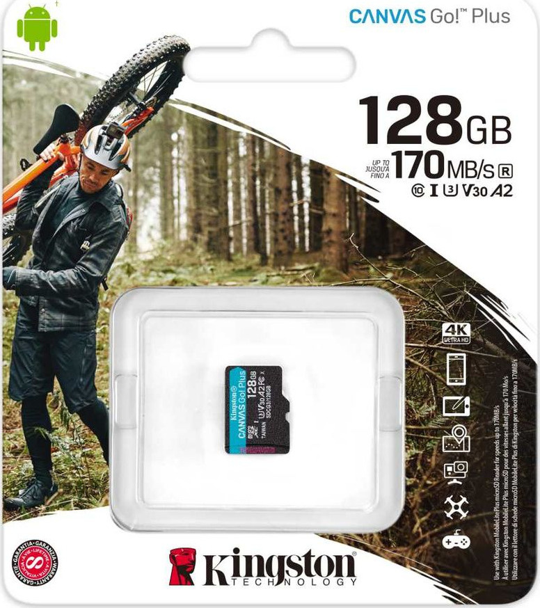 Kingston Карта памяти Canvas GO Plus 128 ГБ (SDCG3/128GBSP) - купить с ...