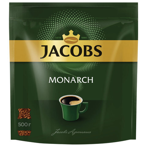Кофе растворимый JACOBS Monarch, сублимированный, 500 г, мягкая упаковка  #1