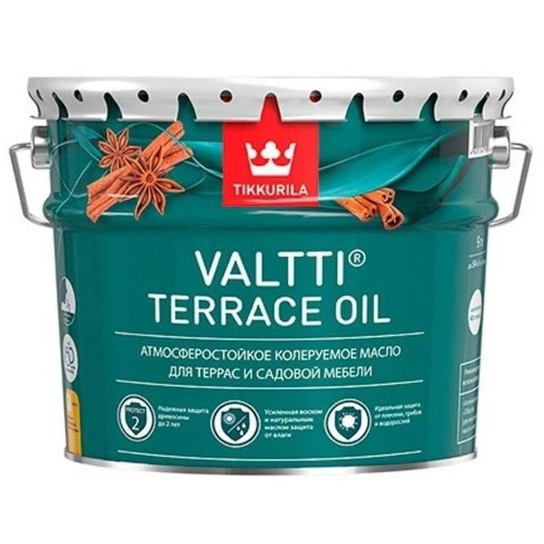 Масло для террас и садовой мебели tikkurila valtti terrace oil