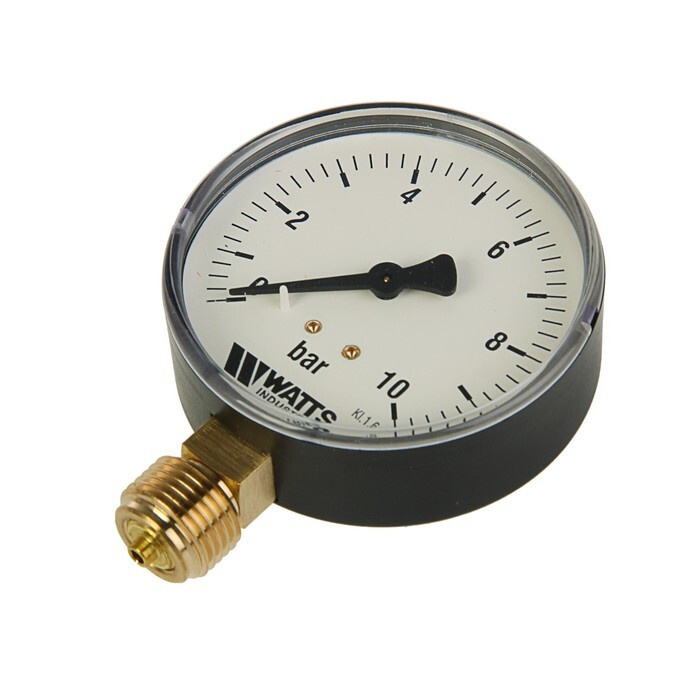 Манометр Watts 10007793, радиальный, Дк 80 мм, 1,0 МПа, наружная резьба ...