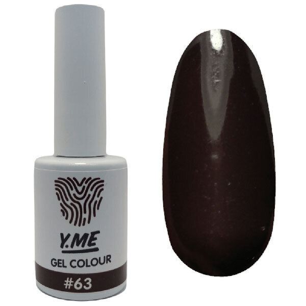 Y.ME Цветной гель-лак Gel Colour 63 (темно-коричневый), 10 мл, для ногтей  #1