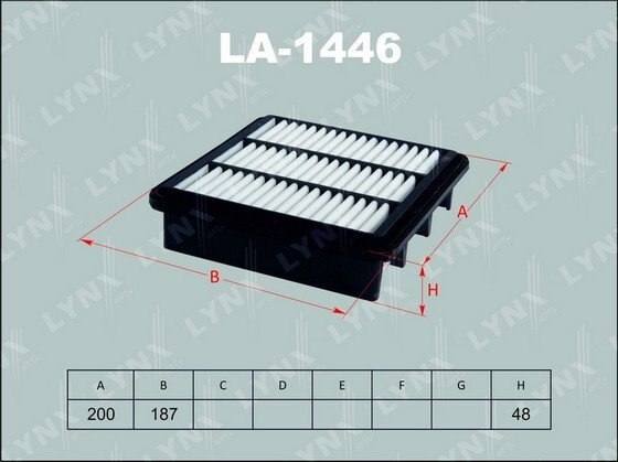 LYNXauto Фильтр воздушный арт. LA1446 #1