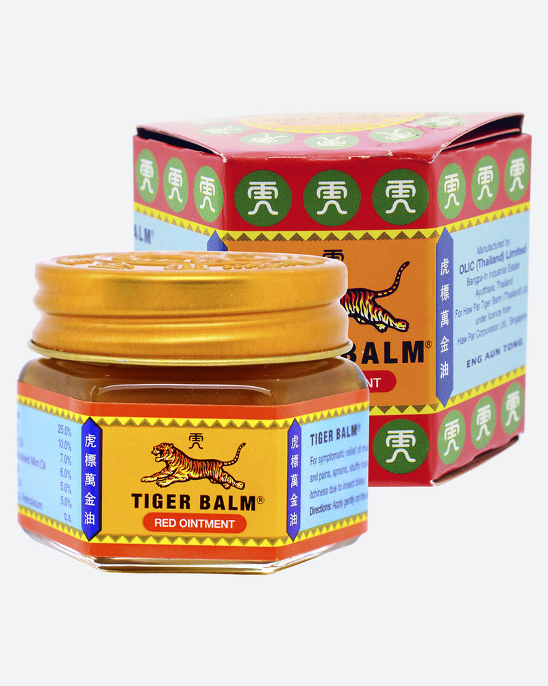 Tiger balm Бальзам от боли суставов, разогревающий КРАСНЫЙ / Тигровый  бальзам / red ointment 21 г - купить с доставкой по выгодным ценам в  интернет-магазине OZON (618269088)