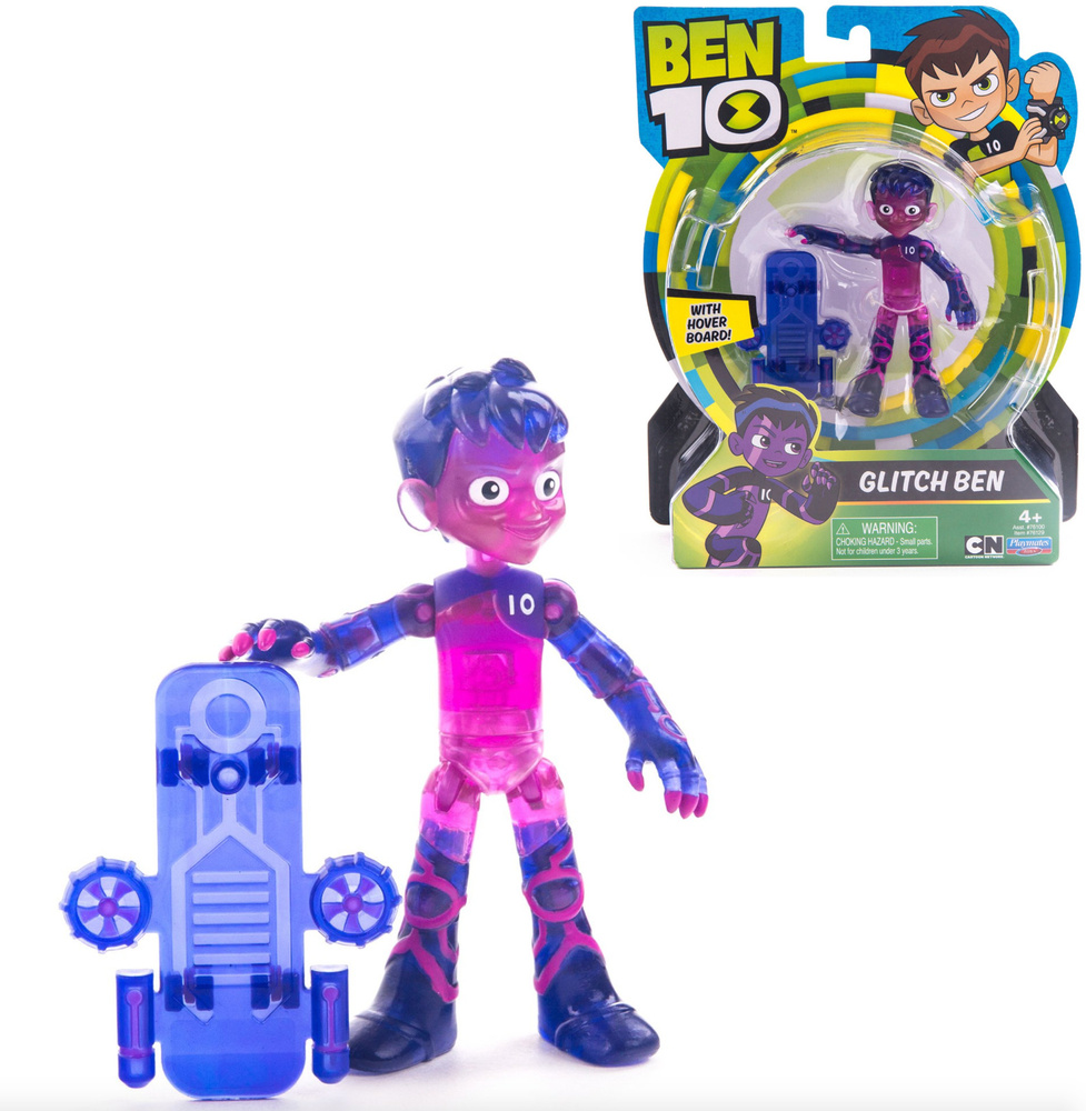 Фигурка Бен 10 Омниглюк Ben 10 GLITCH BEN with Hove Board 76129