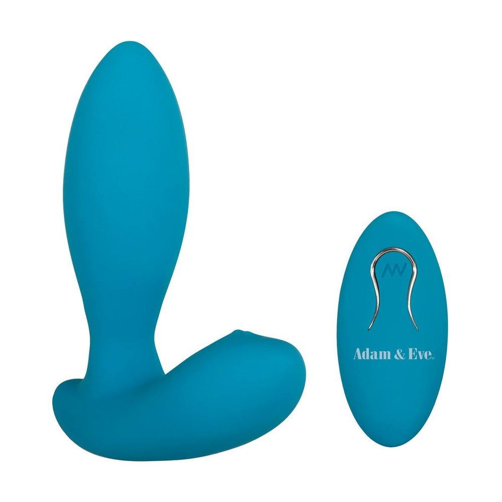 Игрушки для взрослых, секс игрушки, вибратор, вибропуля, Стимулятор клитора  и точки G / Женский вагинальный, клиторальный и анальный массажер / Секс  игрушки 18+ Голубой G-стимулятор с пультом ДУ Eve s G-spot Thumper -