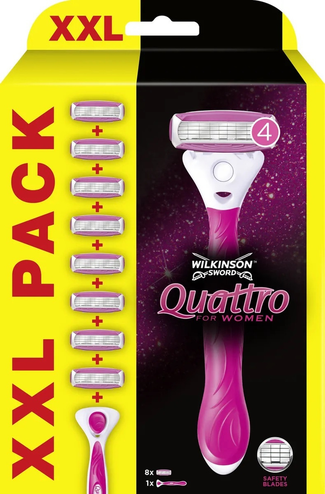 Wilkinson Sword Quattro for Women / Бритвенный женский станок с 8 сменными кассетами.  #1