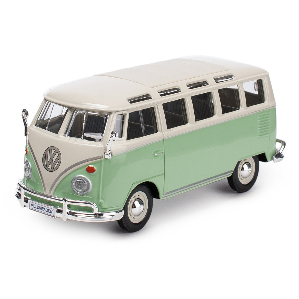 Машина MAISTO 1:24 Volkswagen Van Samba Кремовый/Зеленый 31956 - купить с  доставкой по выгодным ценам в интернет-магазине OZON (675019906)