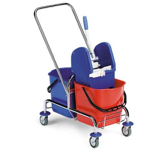 Тележка уборочная двухведёрная 2х15л с механическим отжимом ...