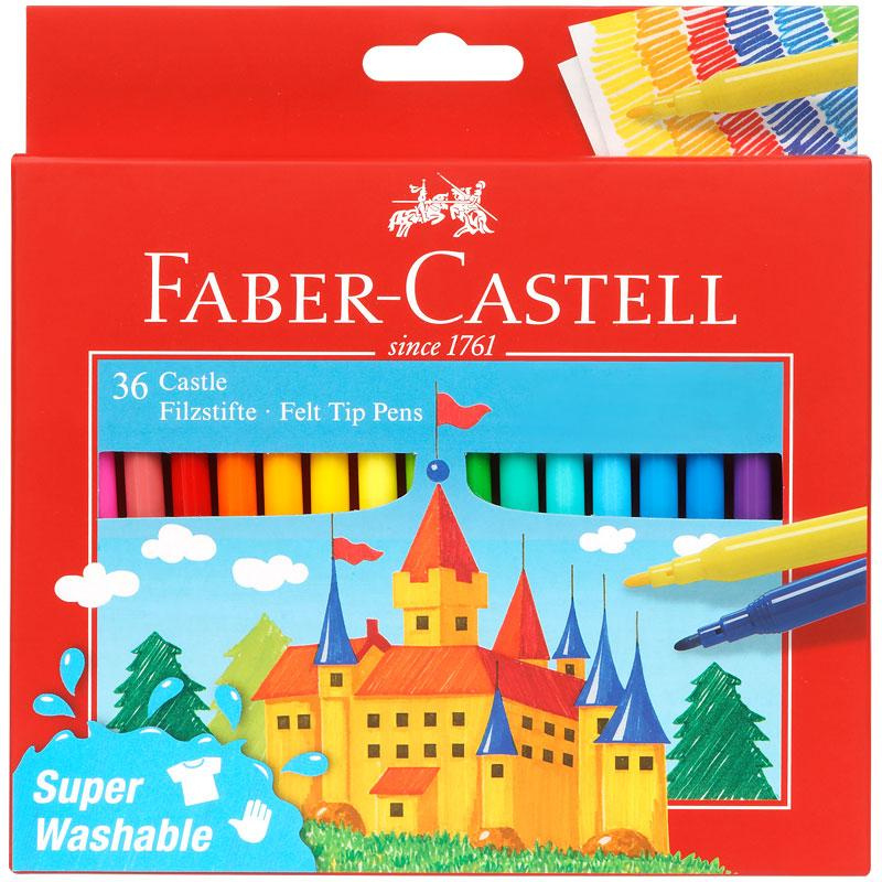Фломастеры Faber-Castell Замок, 36цв., смываемые, картон, европодвес, 554203 #1