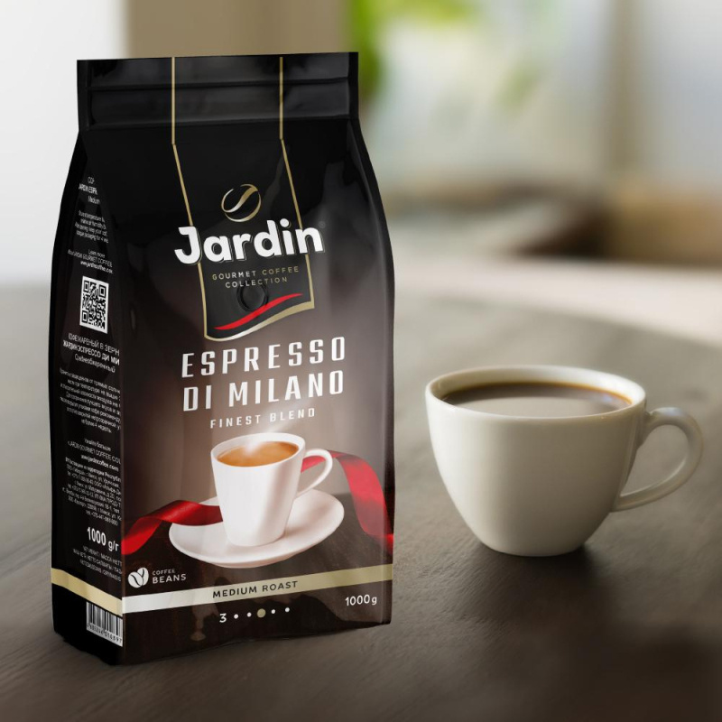 Кофе Jardin Espresso di Milano в зернах, 1кг - купить с доставкой по ...