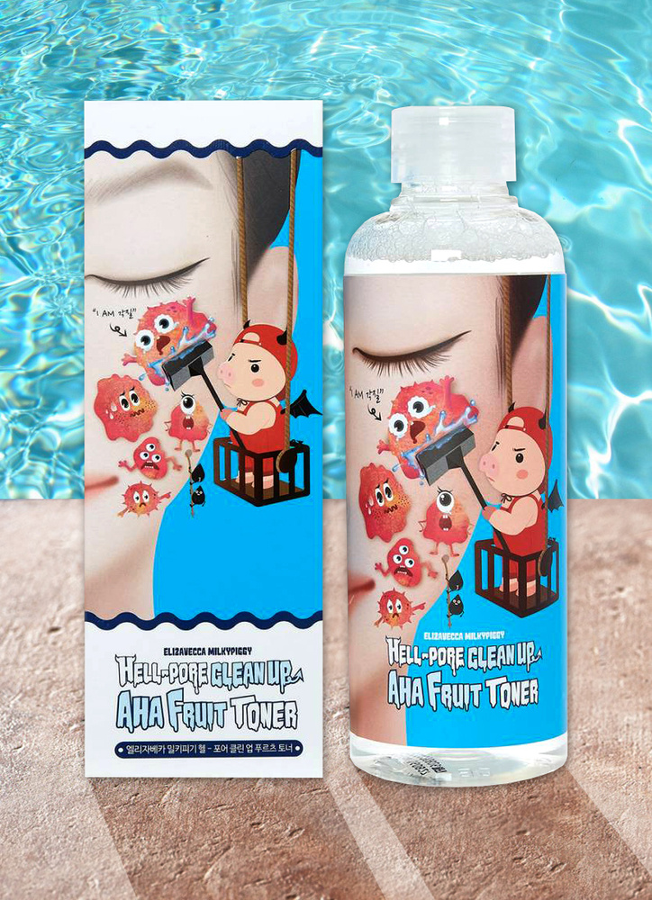 Elizavecca Тоник пилинг (тонер) на основе фруктовых кислот Hell Pore ...
