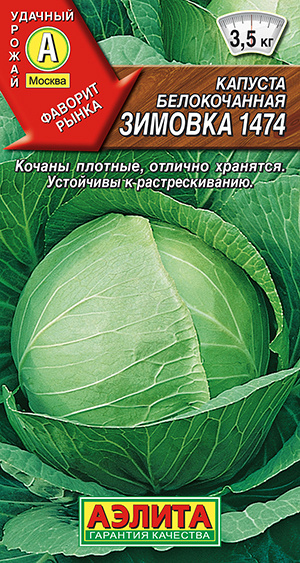 Семена Капуста б/к Зимовка 1474 (0,5г) - Аэлита #1