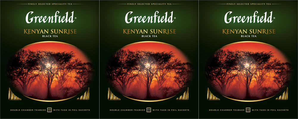 Чай черный Greenfield Kenyan Sunrise в пакетиках 2 г х 100 шт в упаковке, комплект: 3 упаковки по 200 #1