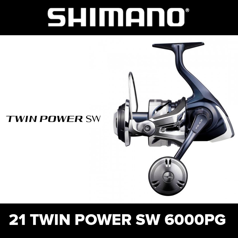 Катушка Shimano 21 Twin Power SW, Безынерционная, 6000, Передний